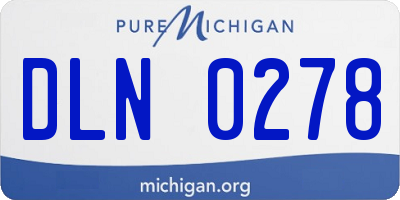 MI license plate DLN0278