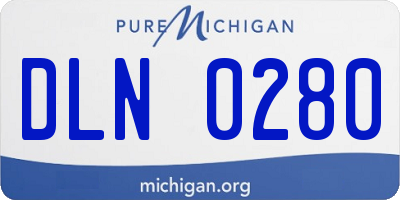 MI license plate DLN0280