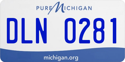 MI license plate DLN0281