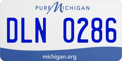 MI license plate DLN0286