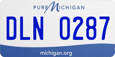 MI license plate DLN0287
