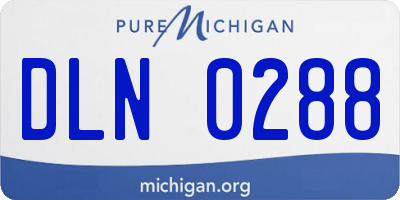 MI license plate DLN0288