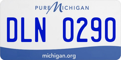 MI license plate DLN0290