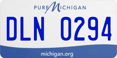 MI license plate DLN0294