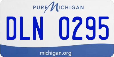 MI license plate DLN0295