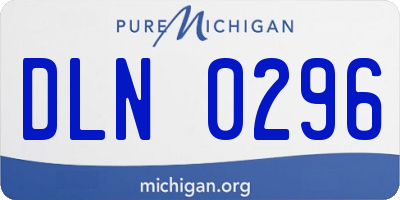 MI license plate DLN0296