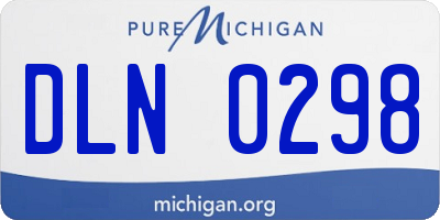 MI license plate DLN0298