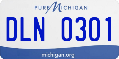 MI license plate DLN0301