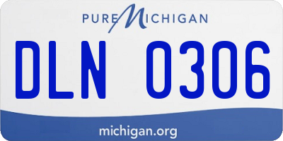 MI license plate DLN0306