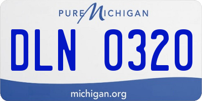 MI license plate DLN0320