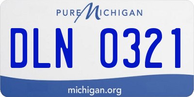 MI license plate DLN0321