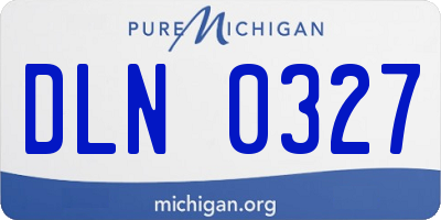 MI license plate DLN0327