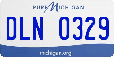 MI license plate DLN0329