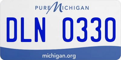 MI license plate DLN0330