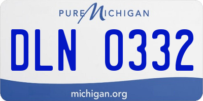 MI license plate DLN0332