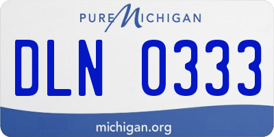 MI license plate DLN0333