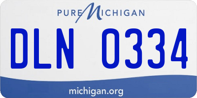 MI license plate DLN0334