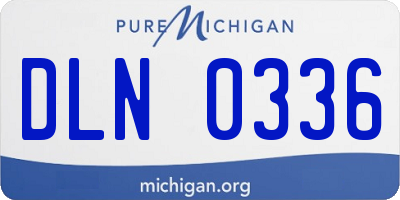MI license plate DLN0336