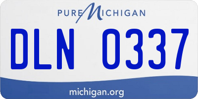 MI license plate DLN0337