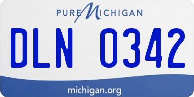 MI license plate DLN0342