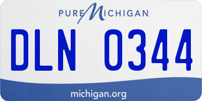 MI license plate DLN0344