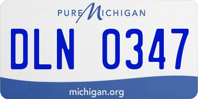 MI license plate DLN0347