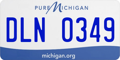 MI license plate DLN0349