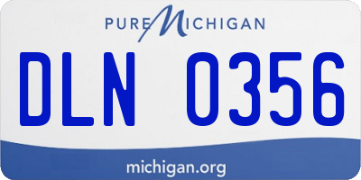 MI license plate DLN0356