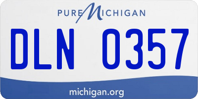 MI license plate DLN0357