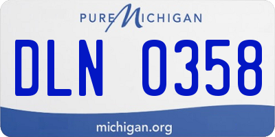 MI license plate DLN0358