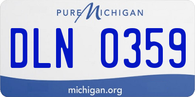 MI license plate DLN0359