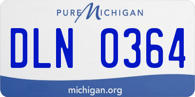 MI license plate DLN0364