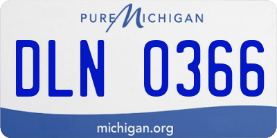 MI license plate DLN0366