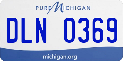MI license plate DLN0369