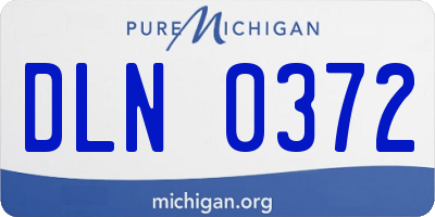 MI license plate DLN0372