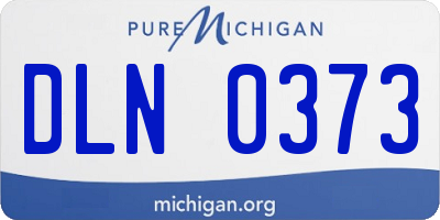 MI license plate DLN0373