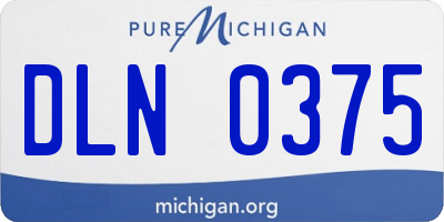 MI license plate DLN0375