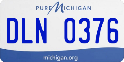 MI license plate DLN0376