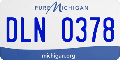 MI license plate DLN0378
