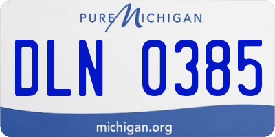 MI license plate DLN0385