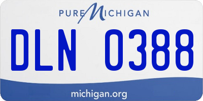 MI license plate DLN0388