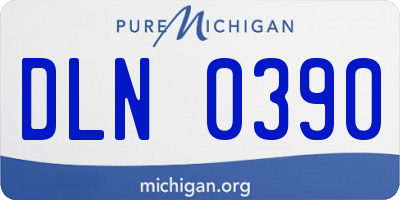 MI license plate DLN0390