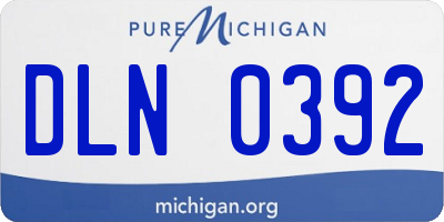 MI license plate DLN0392