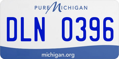 MI license plate DLN0396