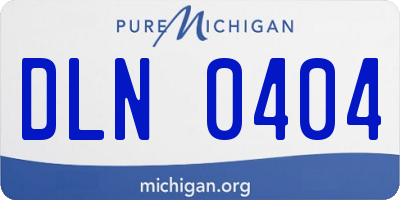 MI license plate DLN0404