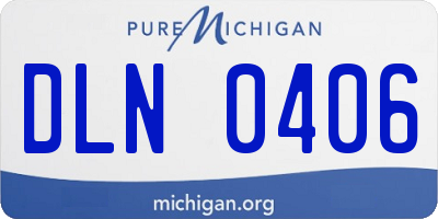 MI license plate DLN0406