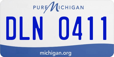 MI license plate DLN0411