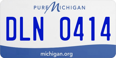 MI license plate DLN0414