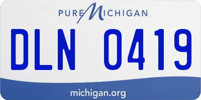 MI license plate DLN0419