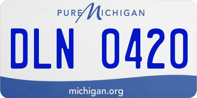 MI license plate DLN0420